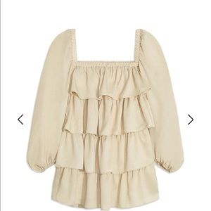 Weworewhat tiered crinkle chiffon mini dress